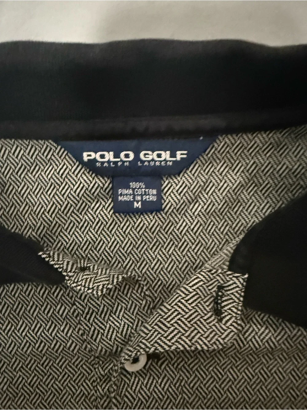 Vintage Polo Golf Herringbone Gray Lg 1/2 Zip Vest & Med Polo Shirt Lot